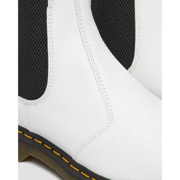 Dr Martens Dorrian Chelsea White Leather Pull On Platform Women's Boots - Picture 5 of 7